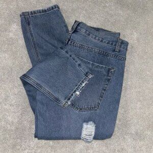 super down jean size 28 relaxed fit distressed